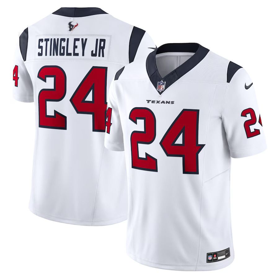 Men Houston Texans 24 Derek Stingley Jr. Nike White Vapor F.U.S.E. Limited NFL Jersey